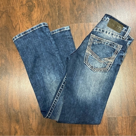 BKE DENIM “Aiden” boot leg jeans Size 25R *bbq stain on left leg EUC - Picture 8 of 16